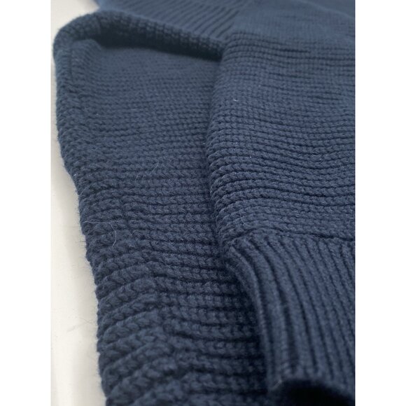 Outerknown Sweater Mens XXL Blue Organic Cotton Alpaca Wool Heavyweight Crew - Picture 7 of 16